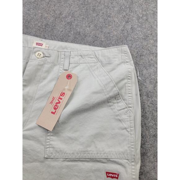 Levis Pants Womens 33 Tan Beige Straight Leg Casual Utility Chino NWT - Picture 3 of 16